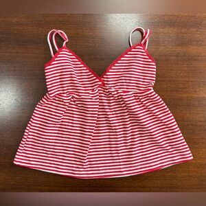 Edikted Red and White Striped Camisole, XS